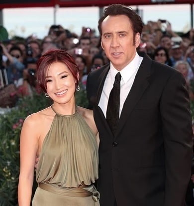 A picture of Nicolas Cage with his ex-wife, Alice Kim. 